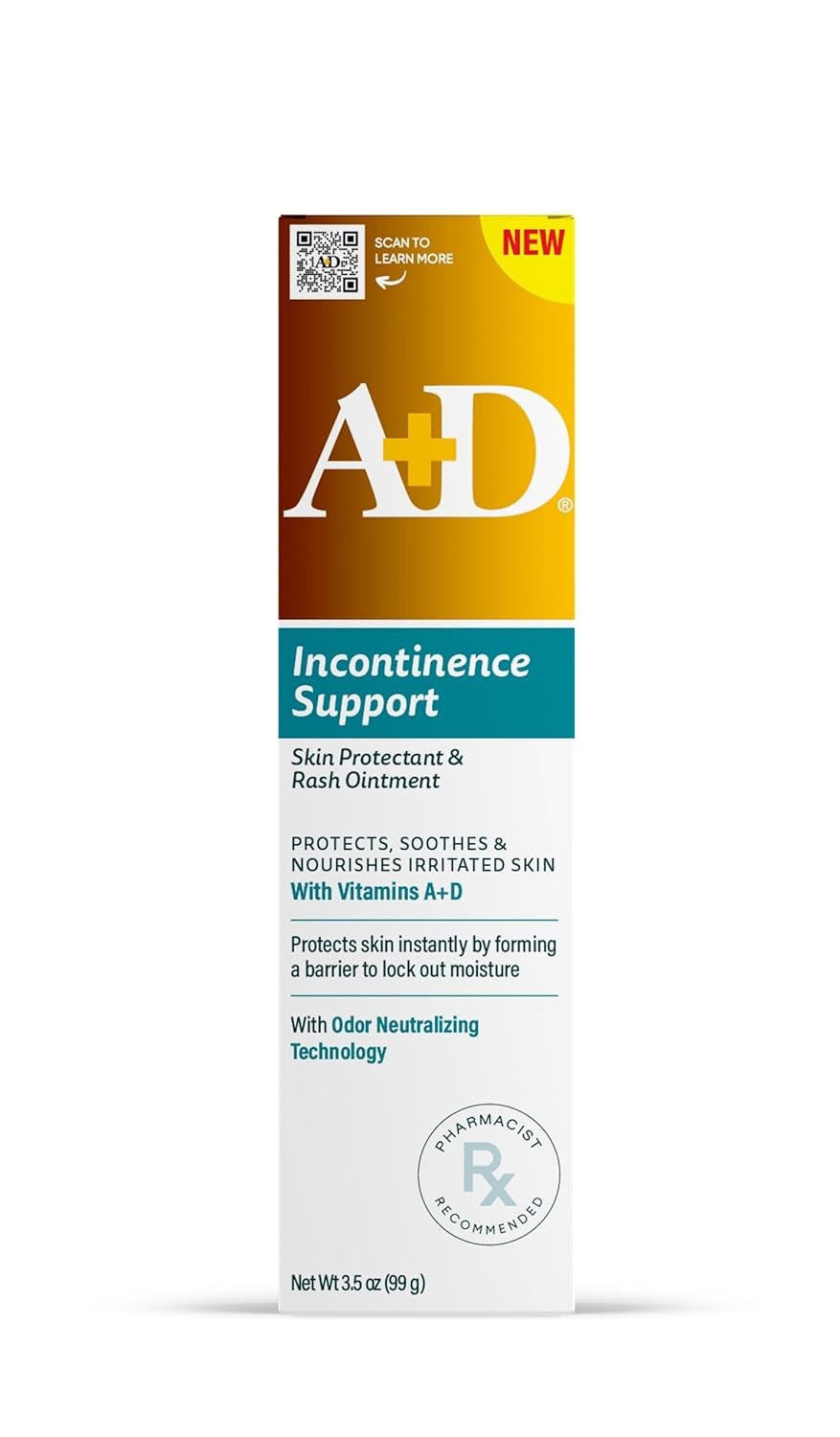 A+D Incontinence Support Skin Protectant & Rash Ointment – Treats & Prevents