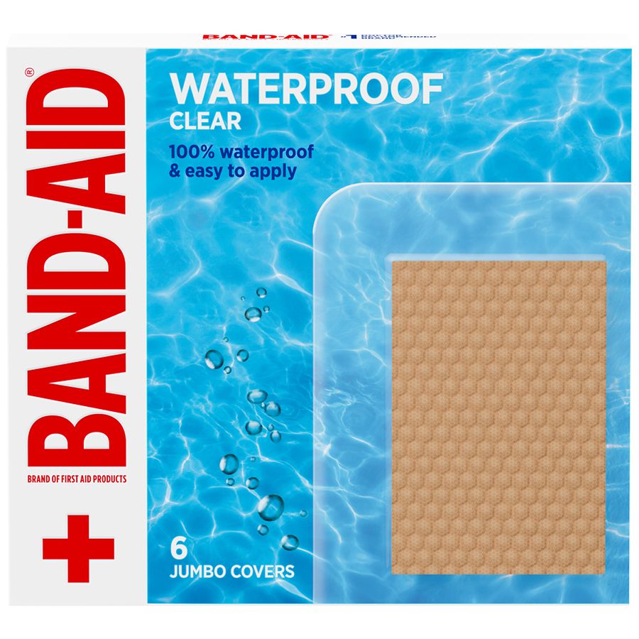 Band-Aid Brand Clear Waterproof Adhesive Bandages Jumbo