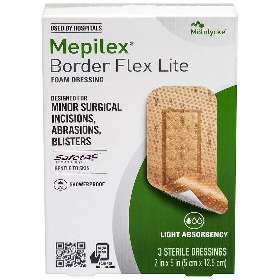 Mepilex Border Flex Lite 2 X 5 Advanced Foam Dressing 3 Dressings