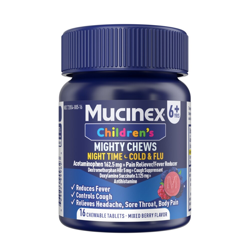 Mucinex Mighty Chews Nighttime Cold & Flu Relief Medicine