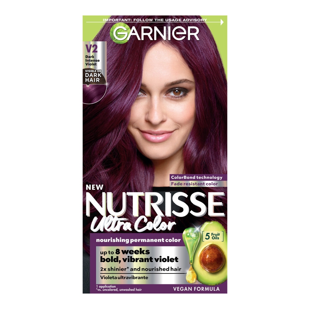 Nutrisse Garnier Nourishing Permanent Hair Color Creme Dark Intense Violet Lot 2