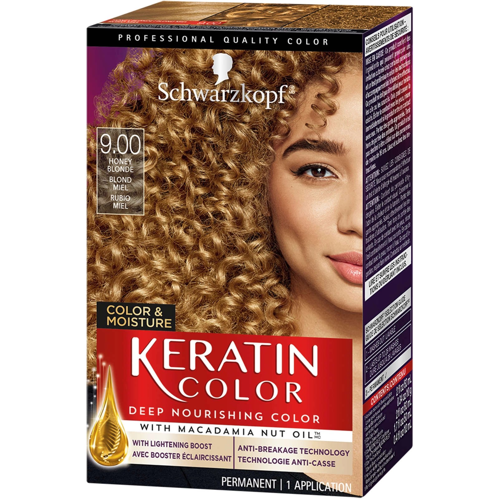 Schwarzkopf Keratin Color Permanent Hair Color, Midnight Black 1:1