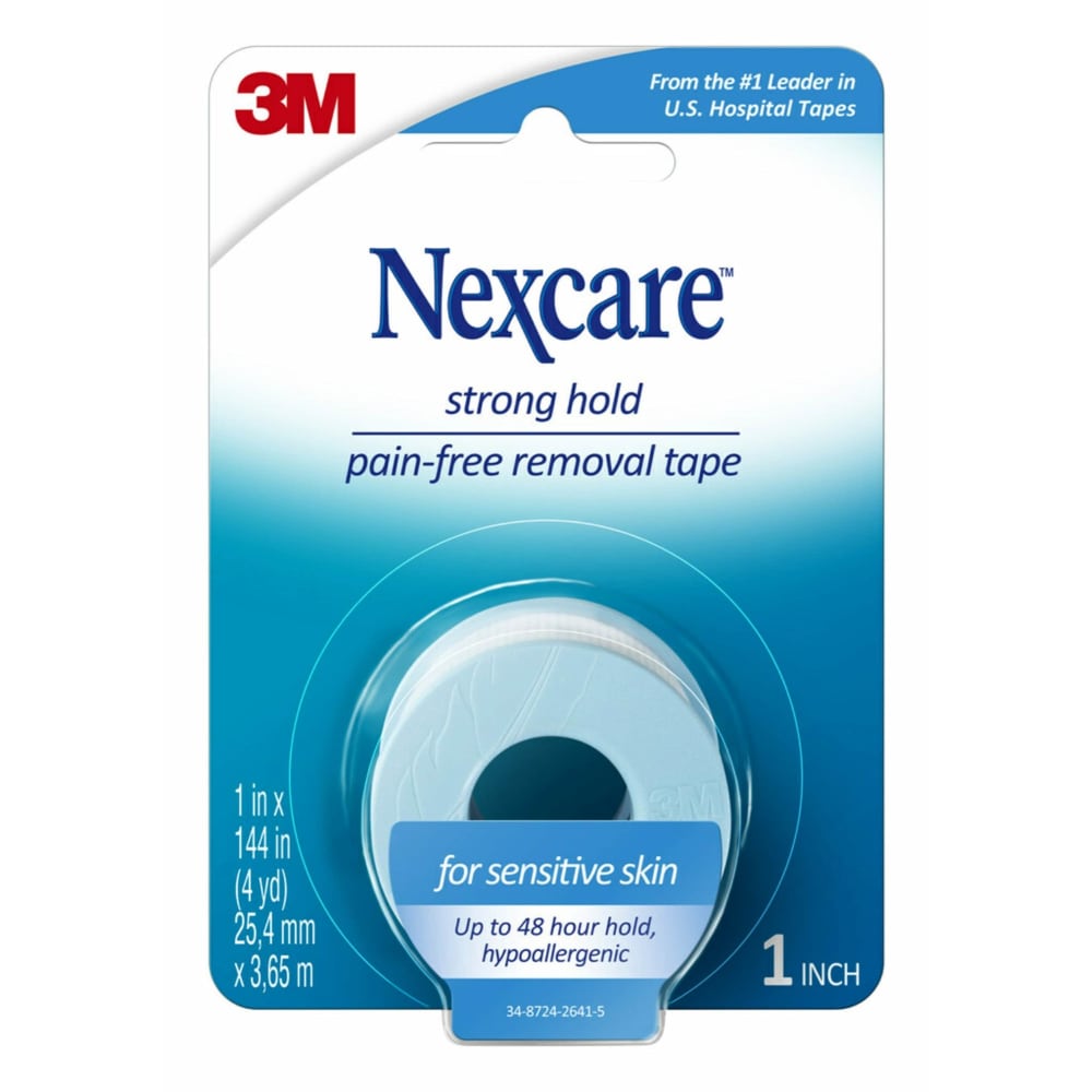 Nexcare Pain-Free Removal Tape, Strong Hold, Sensitive Skin, 1 Inch