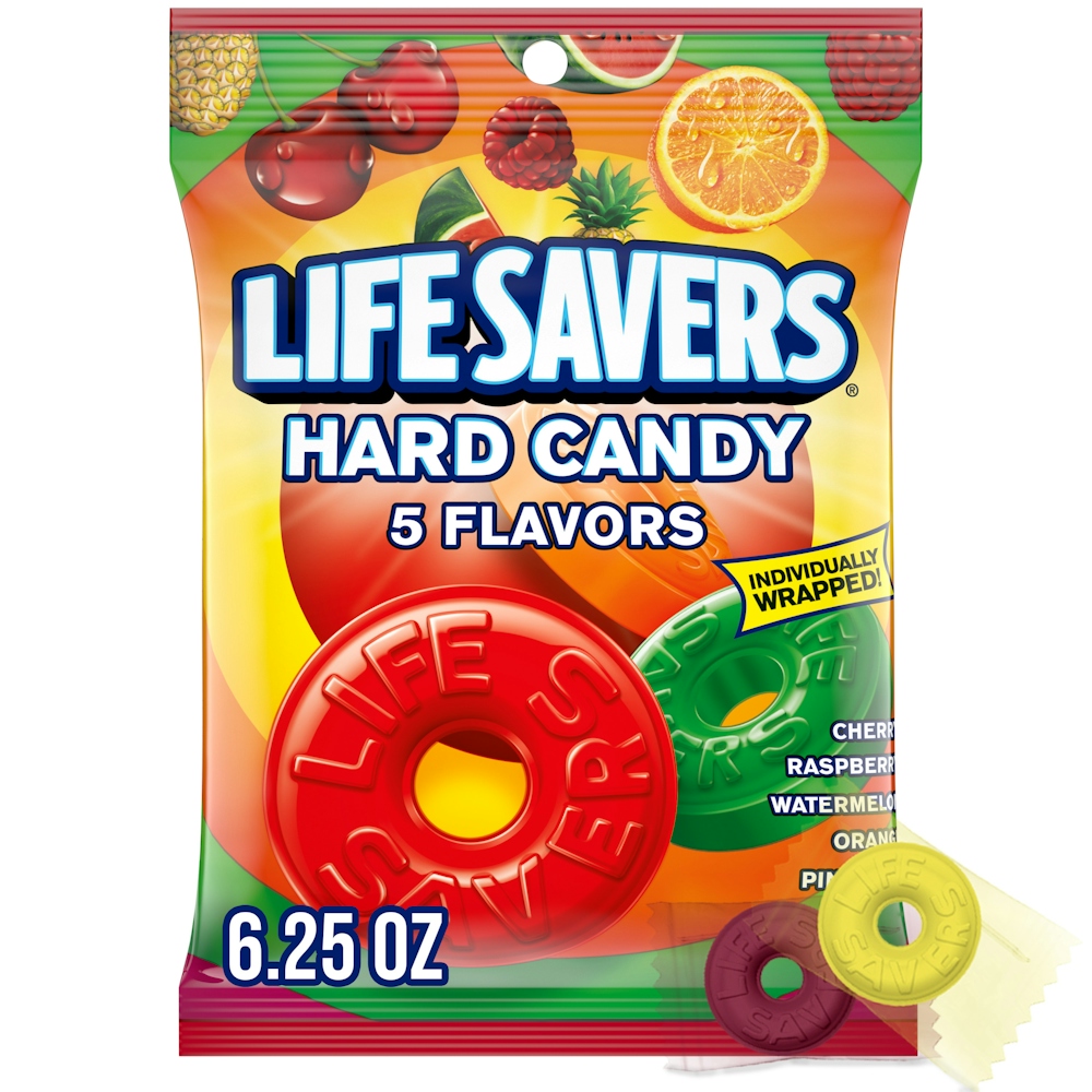 Life Savers Hard Candies Assorted Five Flavors 6.25 Ounce Bag