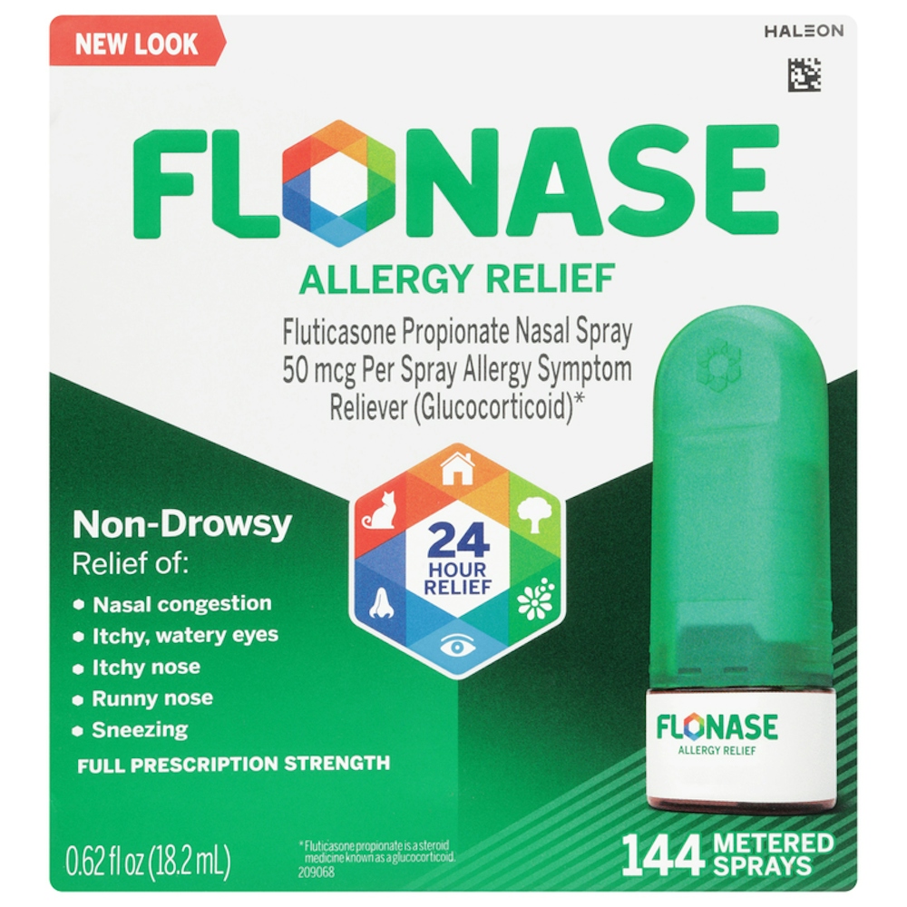 Flonase Allergy Relief, Nasal Spray, Full Prescription Strength, 50 Mcg 0.62 Fl Oz