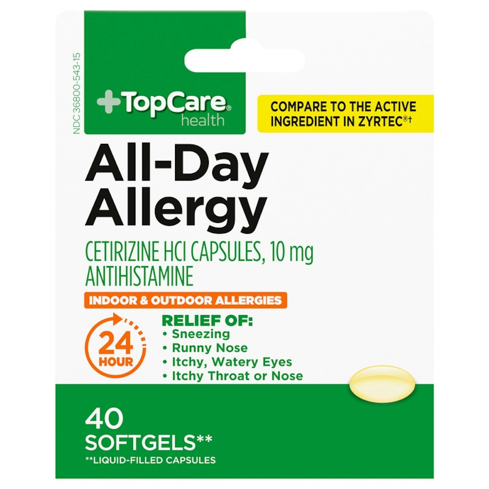 TopCare All Day Allergy Liquid Gels 10 mg 25 ct