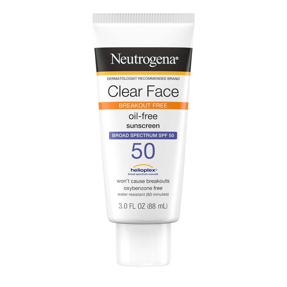 Neutrogena Sunscreen, Oil Free, Clear Face, Broad Spectrum Spf 50 3 Fl Oz
