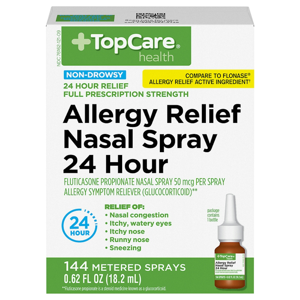 TopCare Fluticasone Allergy Relief Nasal Spray 24 Hour 0.62 fl oz