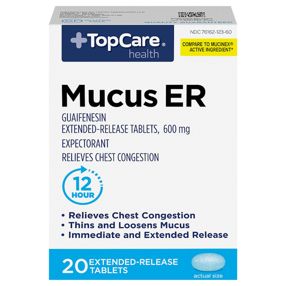 TopCare Mucus Relief Extended‑Release Tablets 20 ct