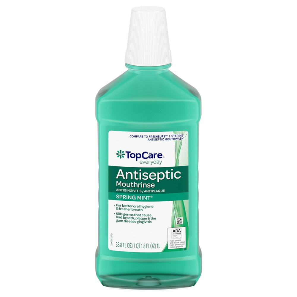 TopCare Antiseptic Mouthwash Spring Mint 33.8 fl oz