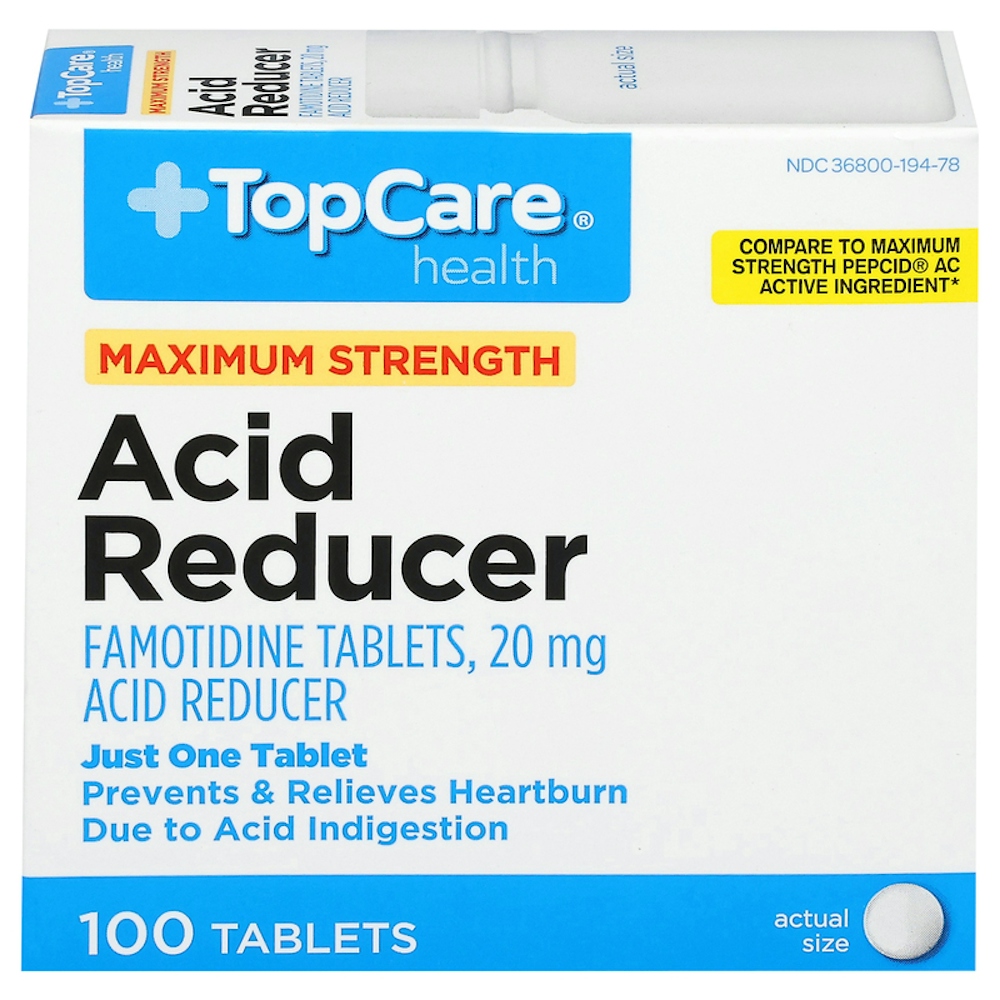TopCare Maximum Strength Acid Reducer Famotidine Tablets 20 mg 100 ct