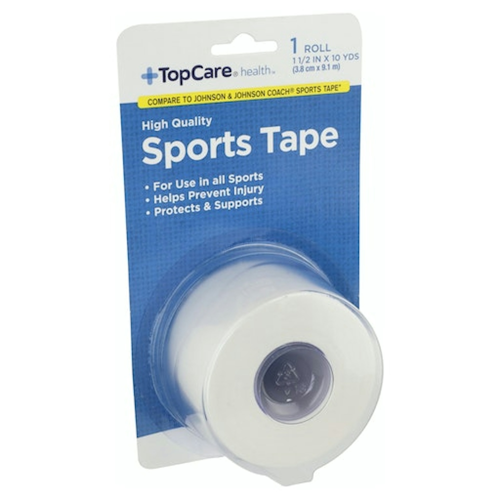 TopCare Health High Quality Sports Tape, 1 Roll (1.5 in x 10 yds)
