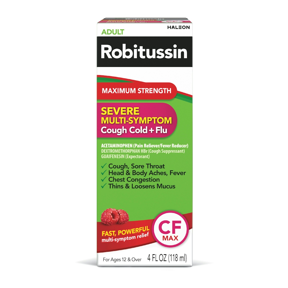 Robitussin Cough Cold + Flu, Maximum Strength, Severe, Multi Symptom 4 Fl Oz