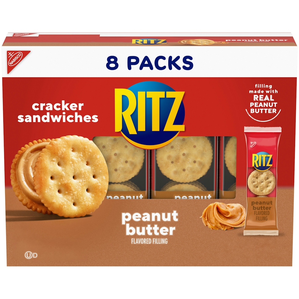 Ritz Cracker Sandwiches Peanut Butter Sandwich Crackers, Lunch Snacks, Snack Packs - 11.04 Ounce