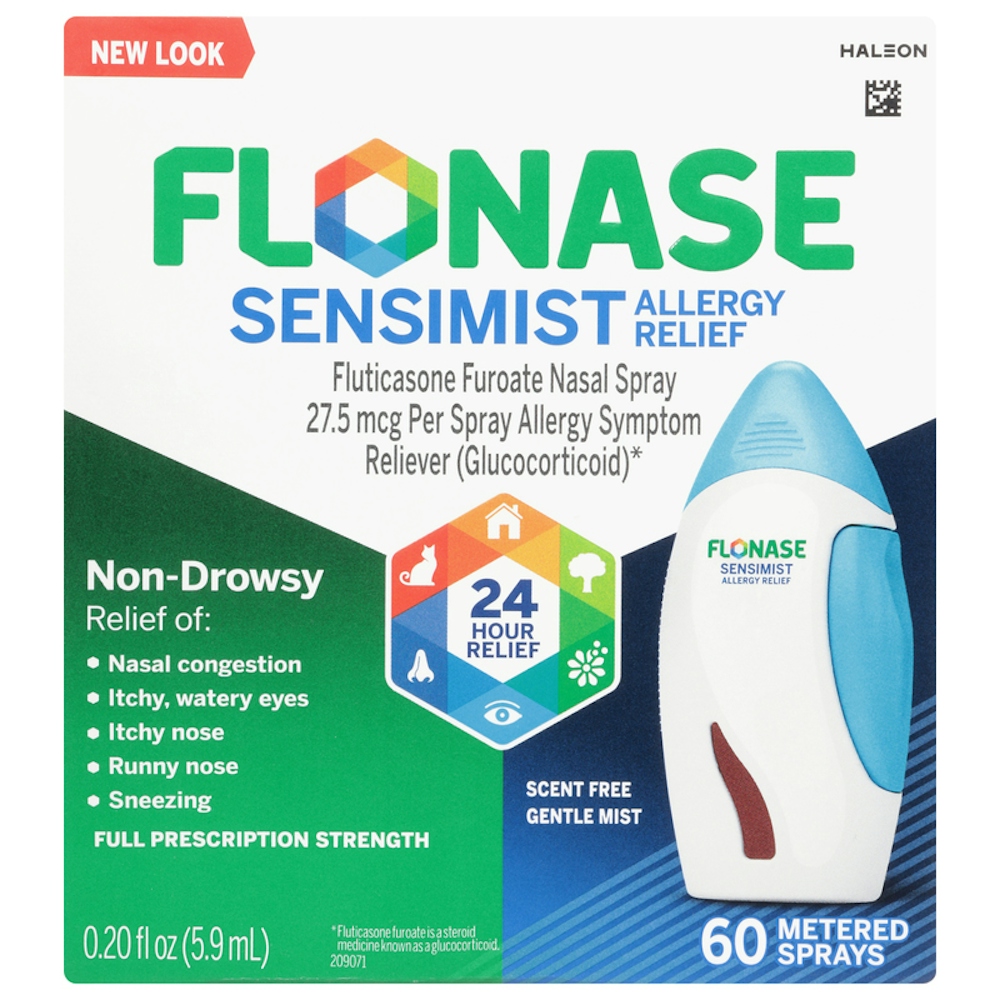 Flonase Sensimist 24hr Allergy Relief Nasal Spray - Gentle Mist, Scent-Free, 60 Sprays, 0.20 Fl Oz