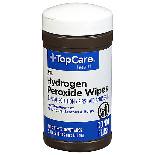 TopCare Wipes, 3% Hydrogen Peroxide, 40 ct