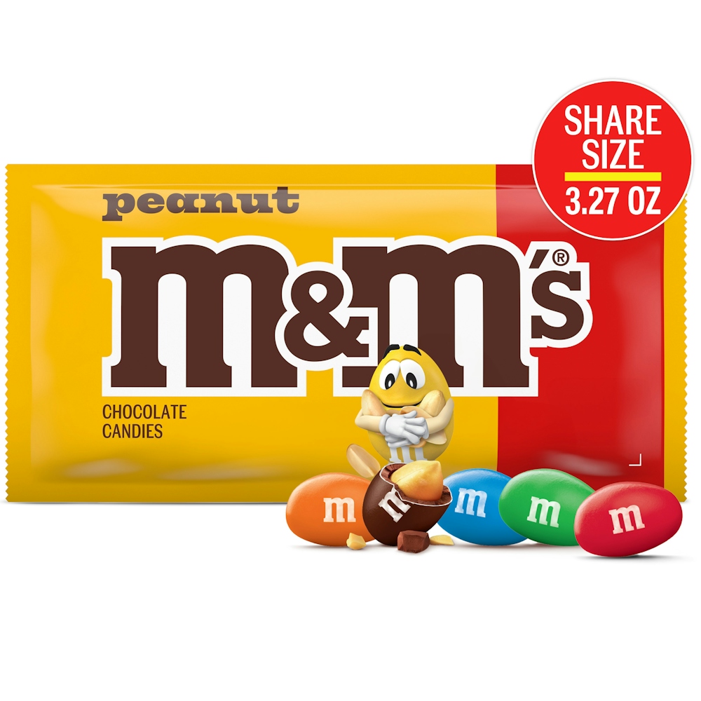 M&M's Share Size Peanut Chocolate Candies, 3.27 Ounce