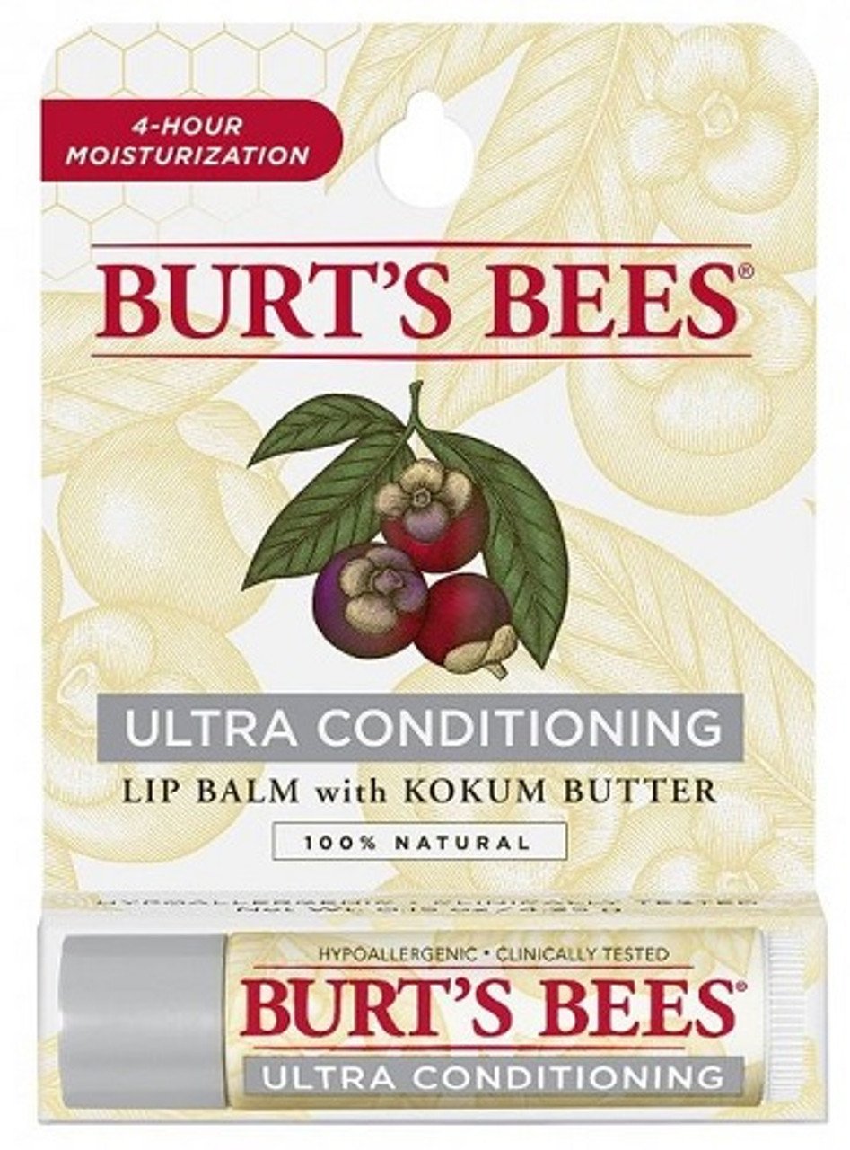 Burt's Bees 100% Natural Moisturizing Lip Balm, Ultra Conditioning With Kokum Butter, 1 Tube