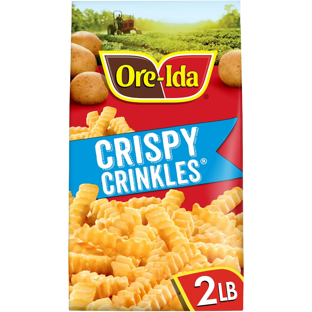 Ore-Ida Golden Crinkles French Fries Fried Frozen Potatoes, 32 Oz Bag