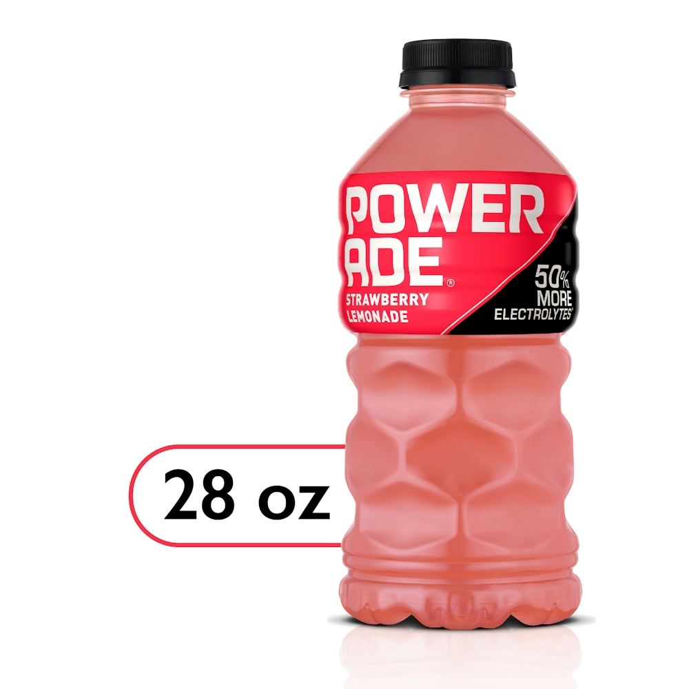 Powerade Strawberry Lemonade Electrolyte Sports Drink, 28 Fl Oz Bottle