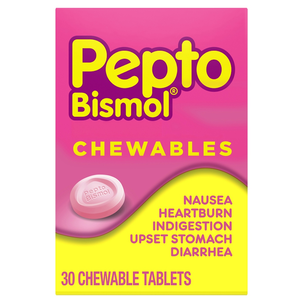 Pepto-Bismol Chewable Tablets For Nausea, Heartburn, Indigestion, Upset Stomach, And Diarrhea - 5 Symptom Fast Relief, Original Flavor