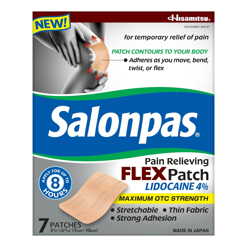 Salonpas Lidocaine 4% Pain Relieving Flex Patch - 7ct