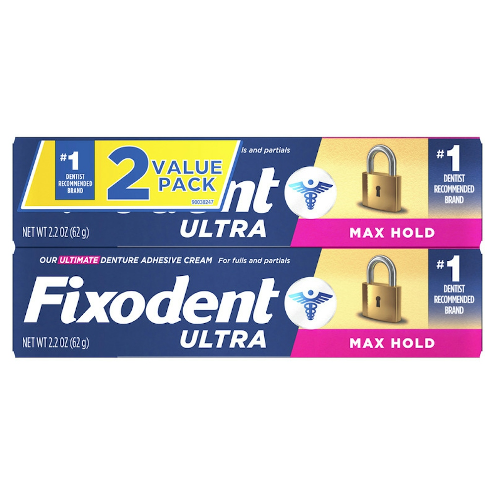Fixodent Denture Adhesive Cream, Ultra, Max Hold, Value Pack