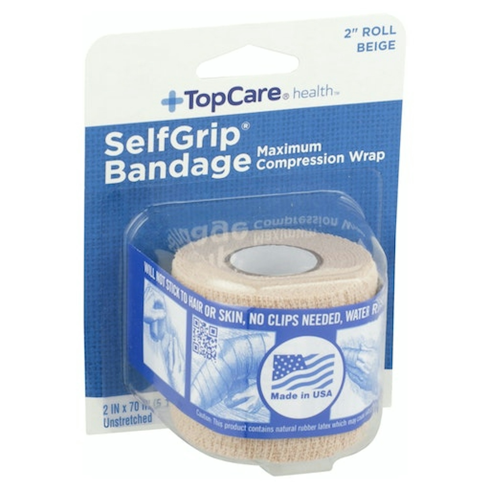 TopCare Health SelfGrip Maximum Compression Wrap Bandage, 2\" Roll