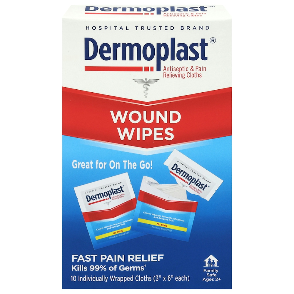 Dermoplast 3-In-1 Medicated First Aid Cloths, Analgesic & Antiseptic Wipes