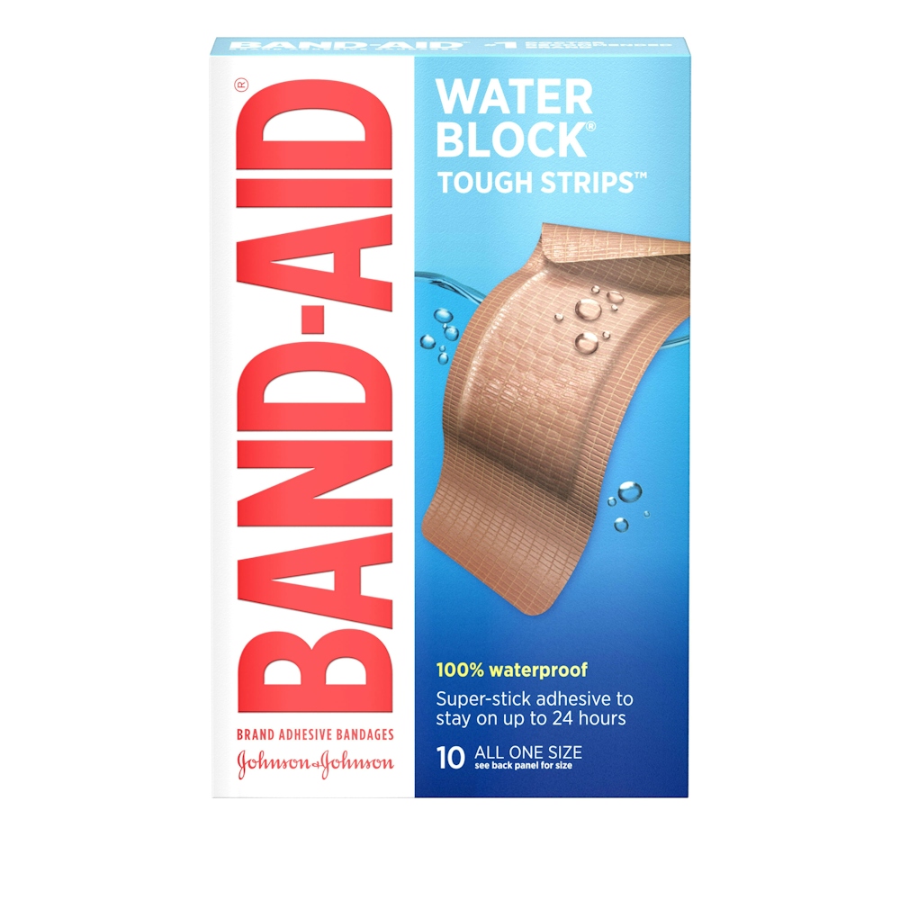 Band-Aid Brand Extra Large Water Block Tough Strips Adhesive Bandages