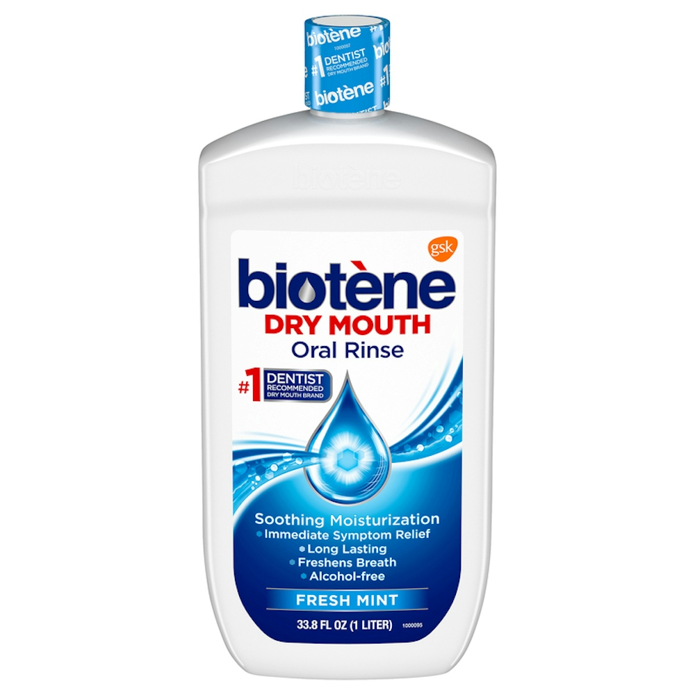 Biotene Oral Rinse Mouthwash For Dry Mouth, Fresh Mint - 33.8 Fl Oz