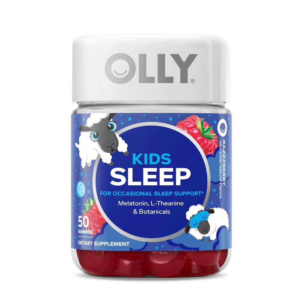 Olly Kids Sleep Raspberry Flavor Gummy Supplement Melatonin .5mg
