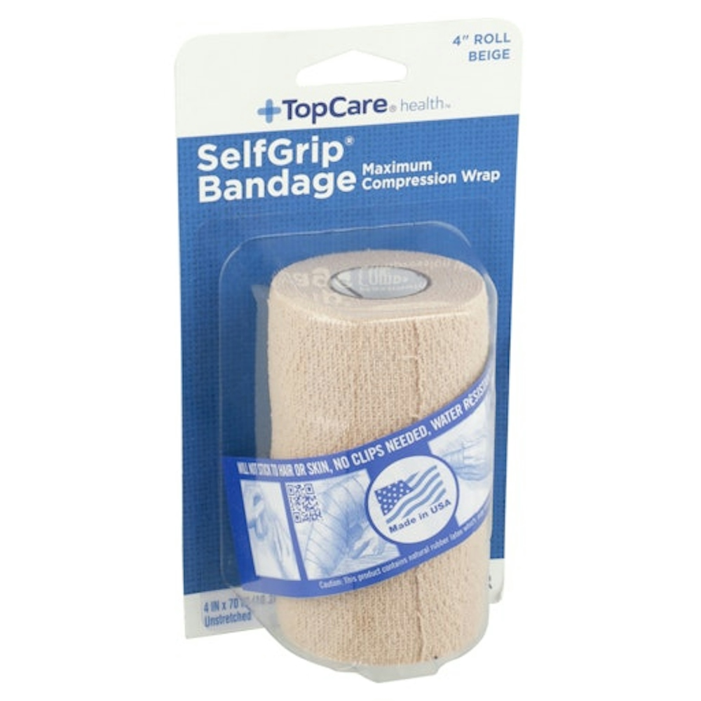 TopCare Self‑Grip Athletic Bandage Beige 4 in x 70 in 1 ct