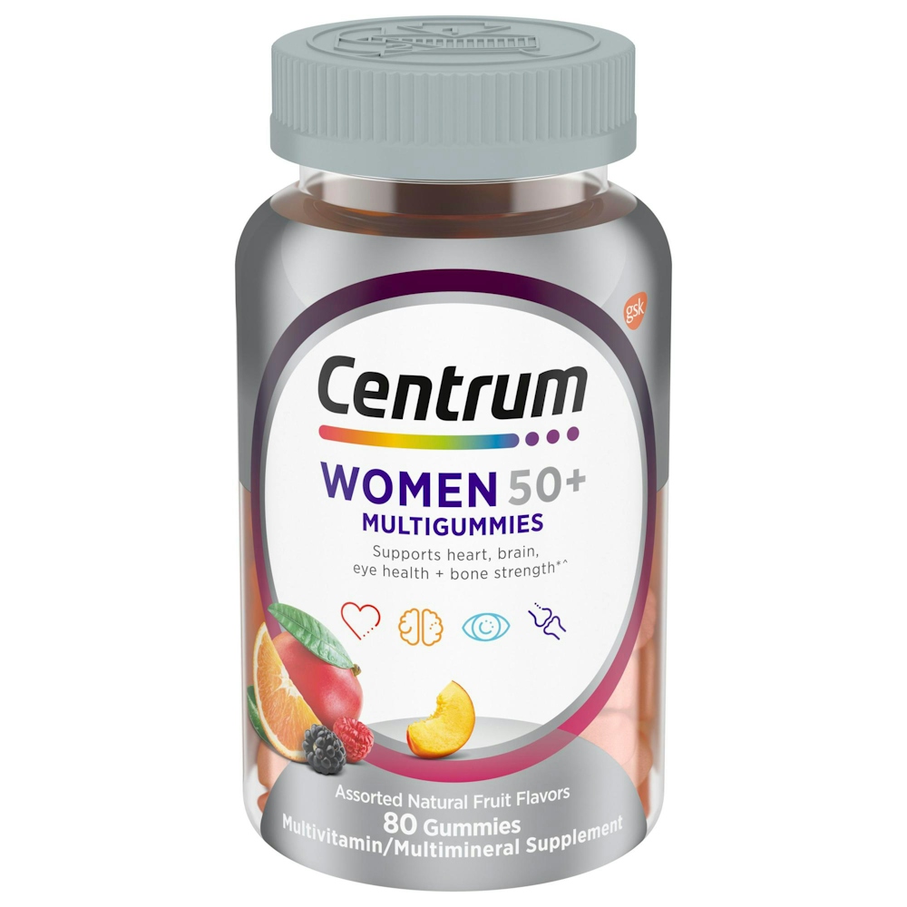 Centrum MultiGummies Women 50+ Assorted Fruit Gummy Multivitamin 80 ct