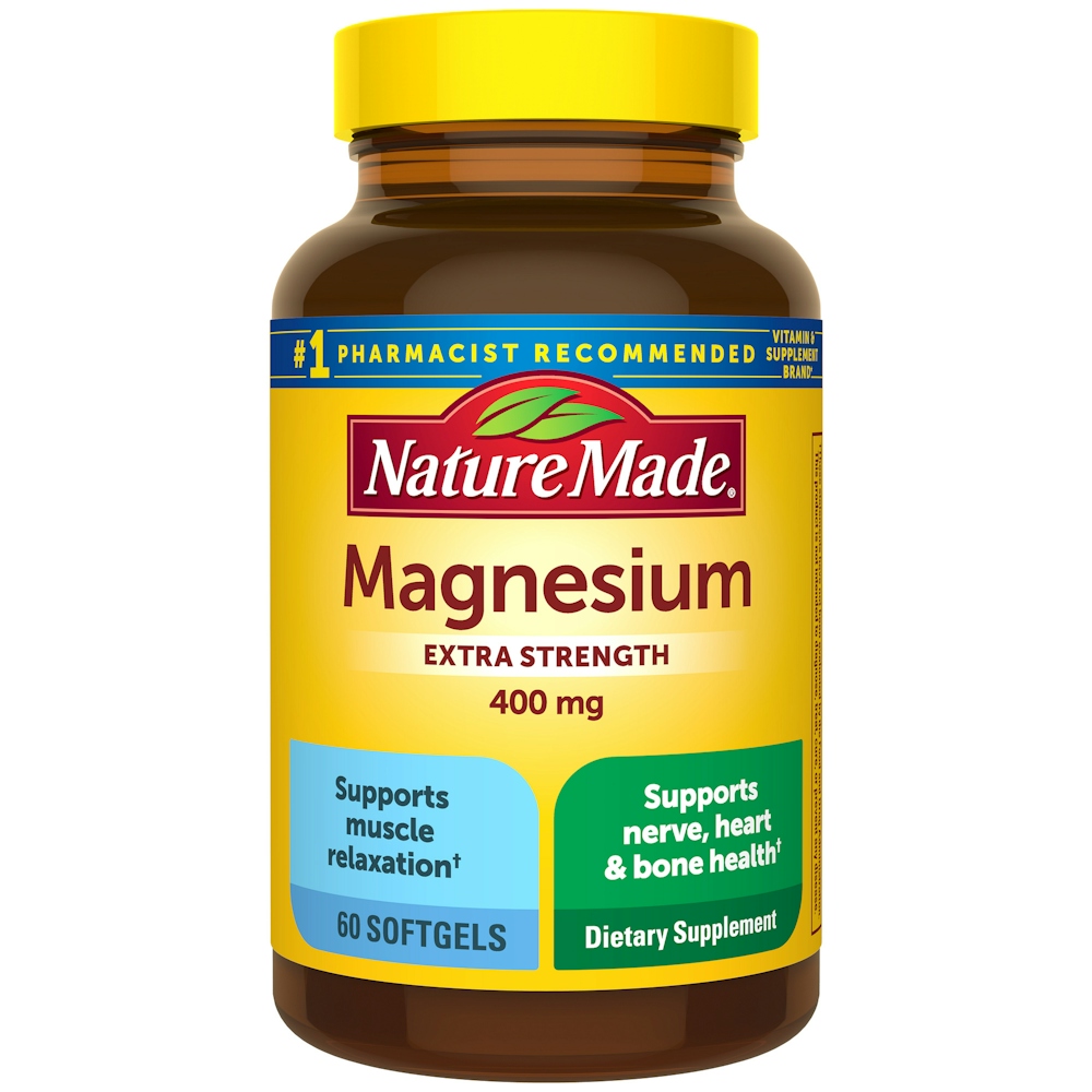 Nature Made Magnesium Oxide 400 Mg, Extra Strength Softgels, 60 Count