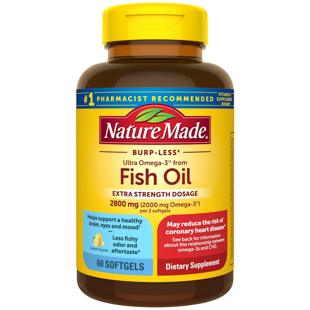 Nature Made Extra Strength Burp-Less Omega 3 Fish Oil 2800 Mg