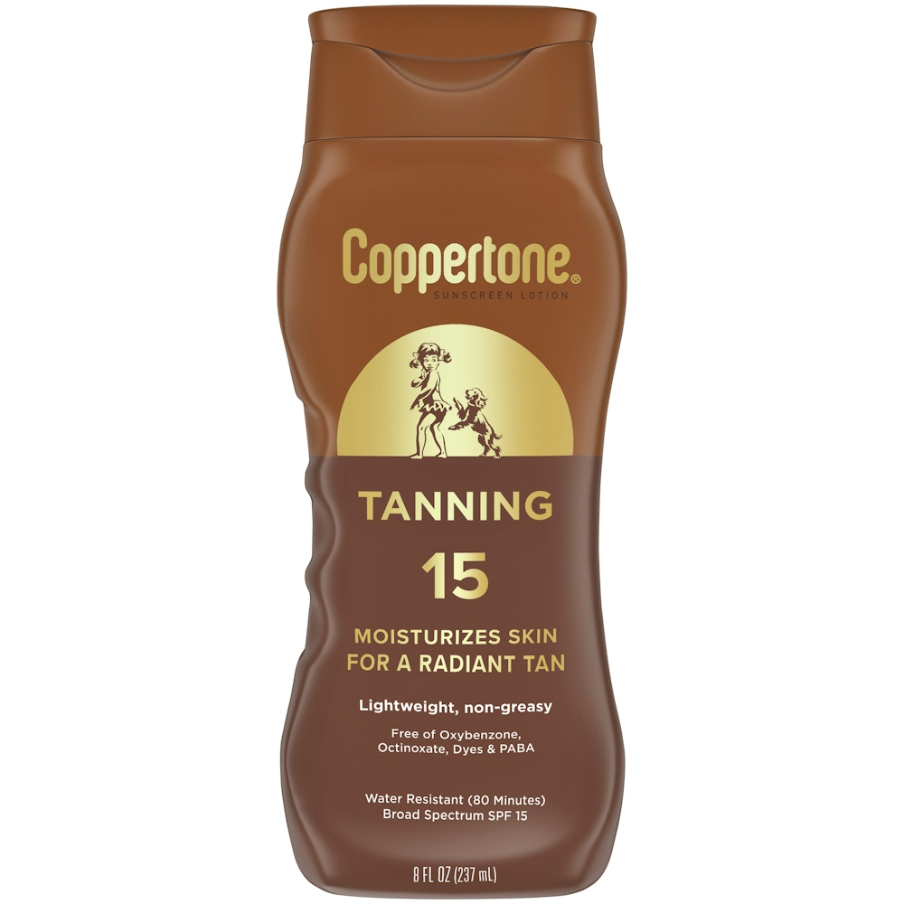 Coppertone Sunscreen Lotion, Tanning, Broad Spectrum SPF 15 8 Fl Oz