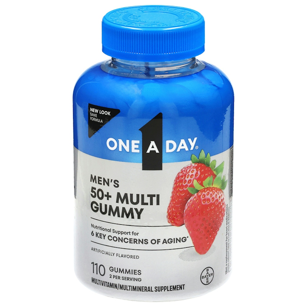 One A Day Advanced Multivitamin, Immunity + Brain Support, Men's 50+, Gummies