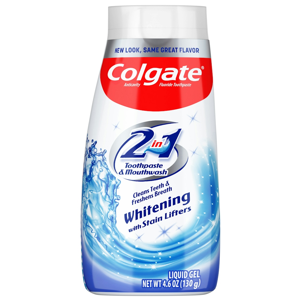 Colgate Whitening 2 In 1 Toothpaste & Mouthwash Liquid Gel, 4.6 Oz