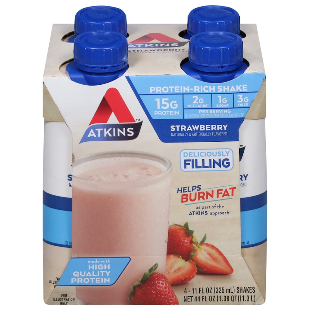 Atkins Protein Shake - Strawberry -4pk/44 Fl Oz