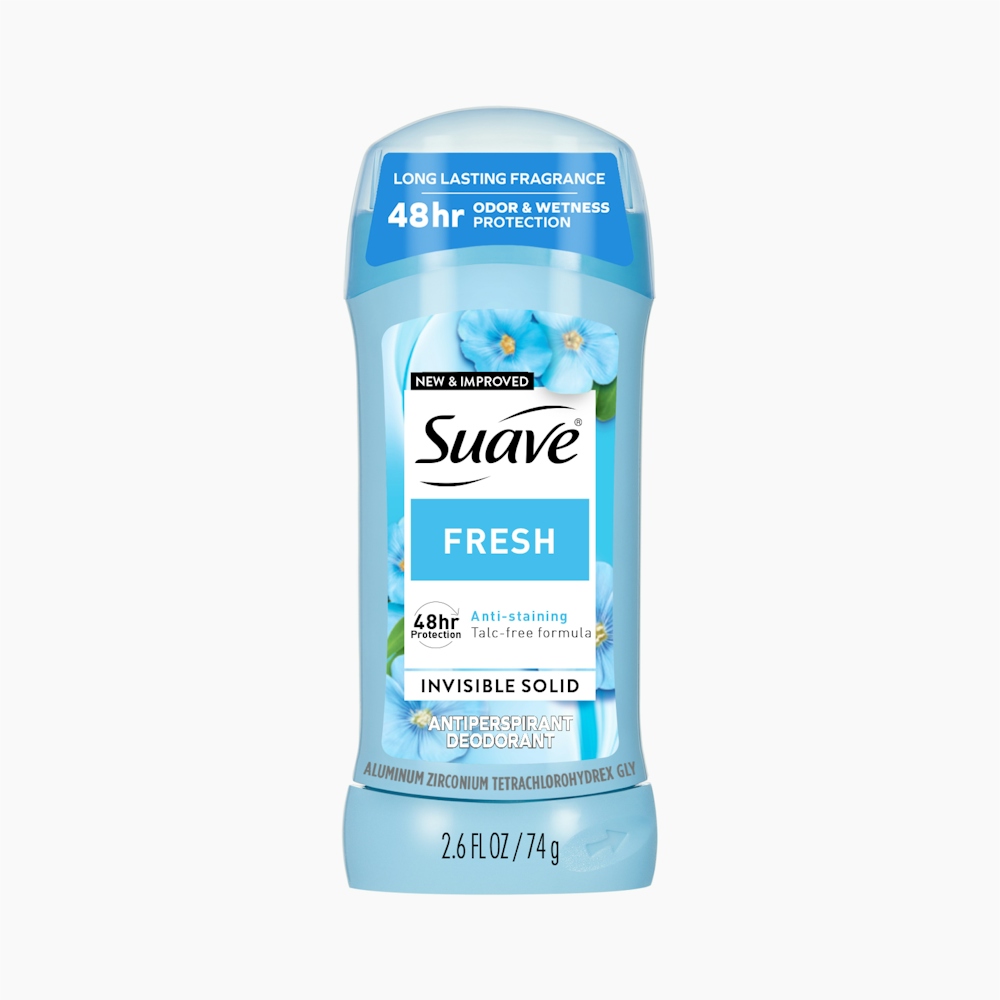 Suave Antiperspirant Deodorant, Invisible Solid, Fresh 2.6 Fl Oz