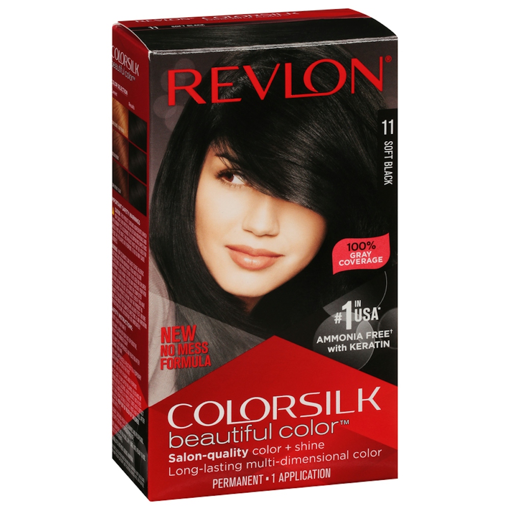 Revlon Colorsilk Beautiful Color Permanent Hair Color, Soft Black 11