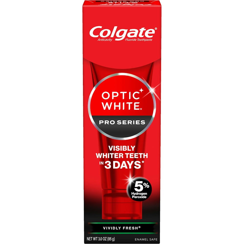 Colgate Optic White Pro Series Whitening Toothpaste With 5% Hydrogen Peroxide - Vividly Fresh - 3oz