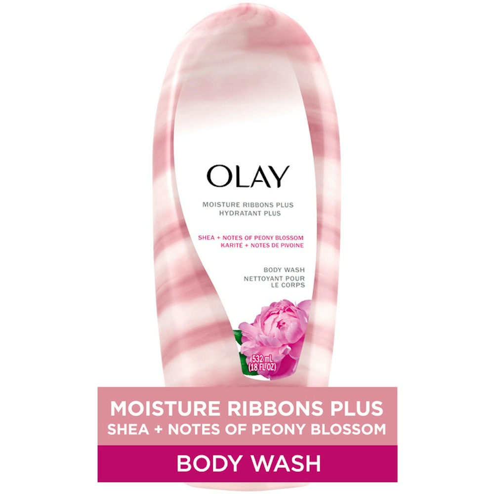 Olay Moisture Ribbons Plus Shea + Notes Of Peony Blossom Body Wash