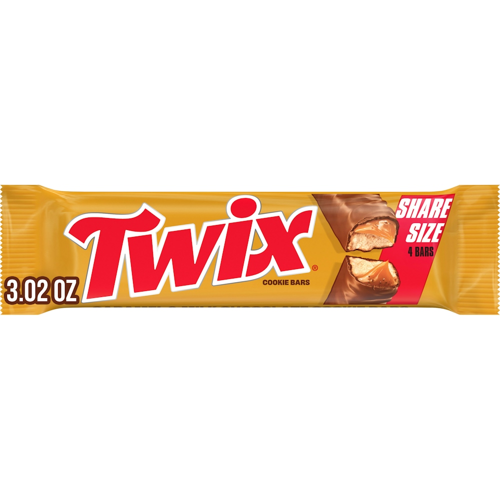 Twix Chocolate Caramel Candy Cookie Bars Sharing Size - 3.02oz