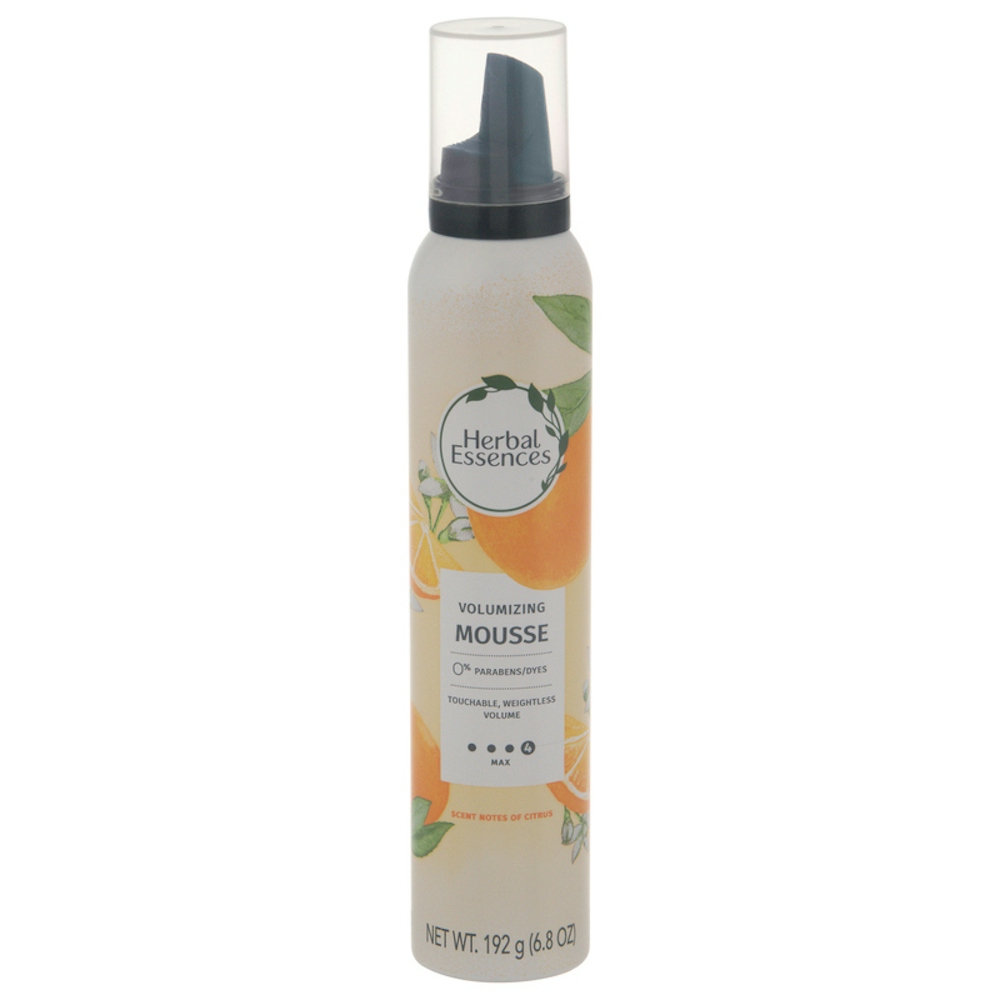 Herbal Essences Volumizing Mousse, Weightless Volume, All Day Hold Mousse For Fine Hair Fresh Notes Of Citrus