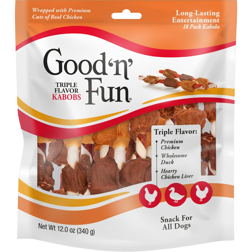 Good 'n' Fun Kabobs, Triple Flavor, 18 Pack