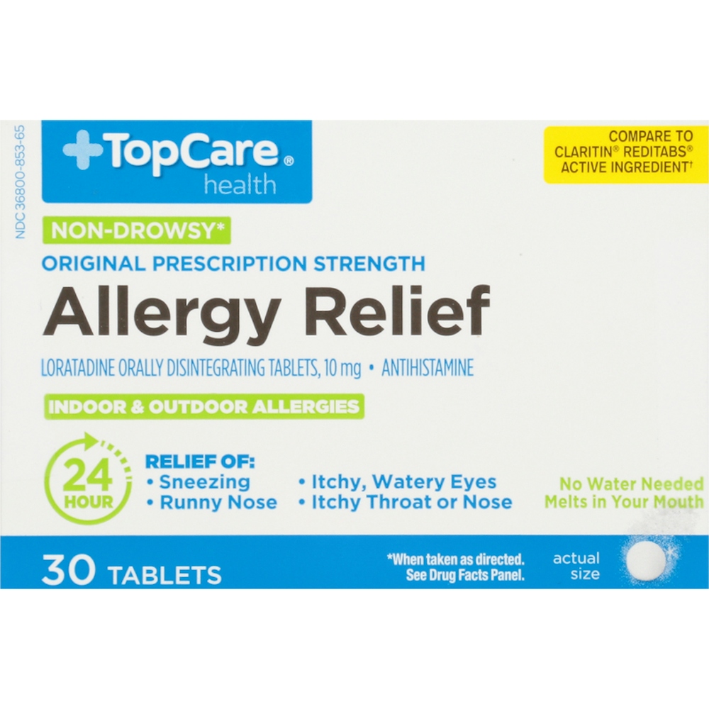 TopCare Allergy Relief Loratadine ODT Tablets 10 mg 30 ct