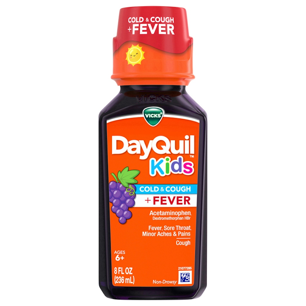 DayQuil Vicks Kids Cold & Cough + Fever Multi-Symptom Relief Liquid Grape