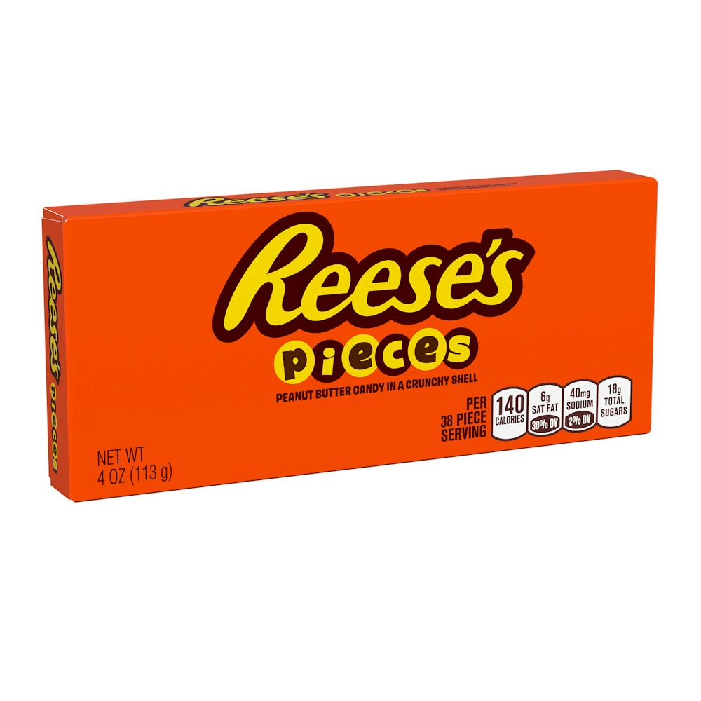 Reese's Pieces Peanut Butter In A Crunchy Shell Candy Box 4 Oz
